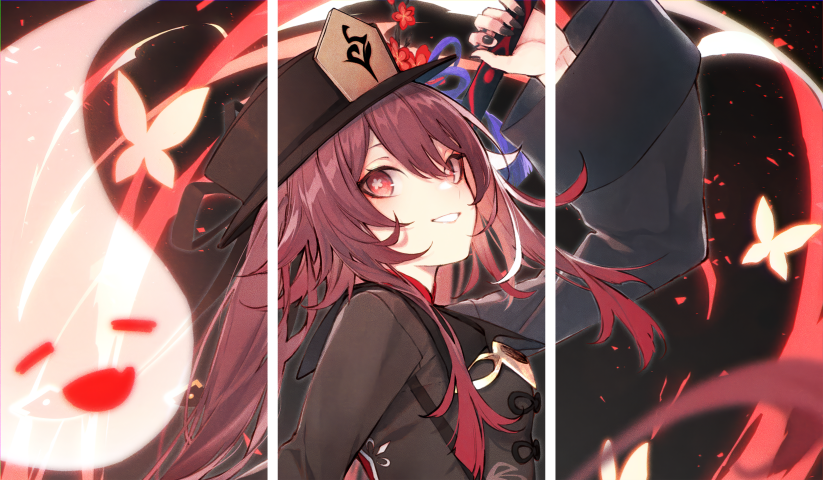 Genshin Impact – 3 Panels – Multiple Sizes | Home Decor