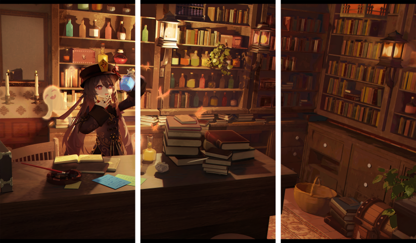 Genshin Impact – 3 Panels – Multiple Sizes | Home Decor