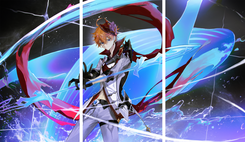 Genshin Impact – 3 Panels – Multiple Sizes | Home Decor