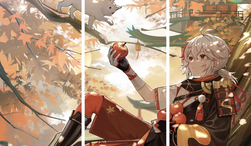 Genshin Impact – 3 Panels – Multiple Sizes | Home Decor