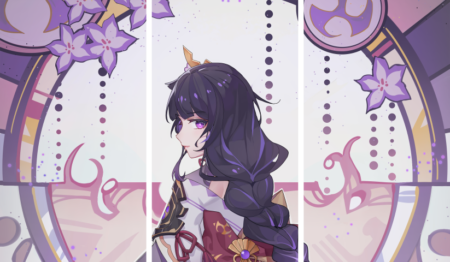 لوحة Genshin Impact – ثلاثة قطع – برشة أحجام | ديكور دارك