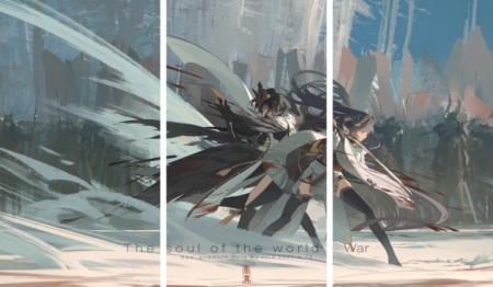 لوحة Genshin Impact – ثلاثة قطع – برشة أحجام | ديكور دارك