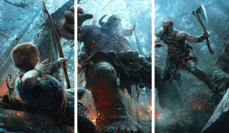 God of War – 3 Panels – Multiple Sizes | Home Decor