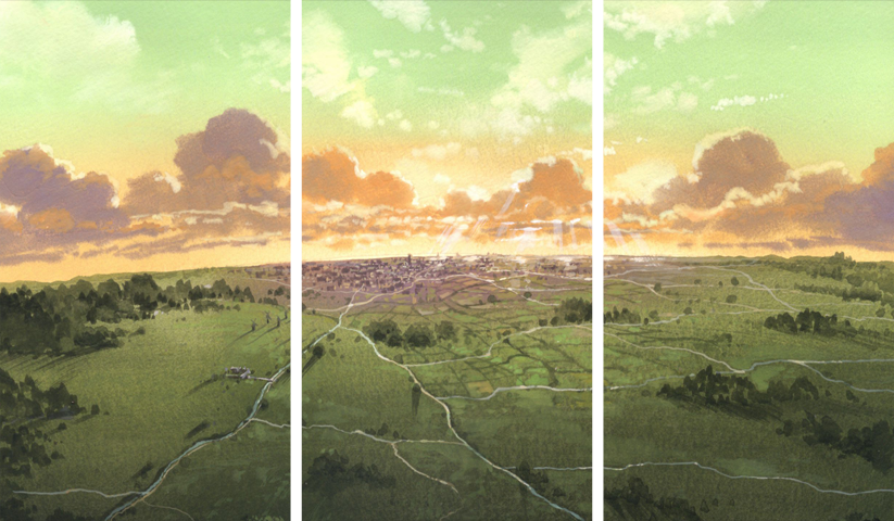 Haibane Renmei – 3 Panneaux – Plusieurs Tailles | Décoration Maison