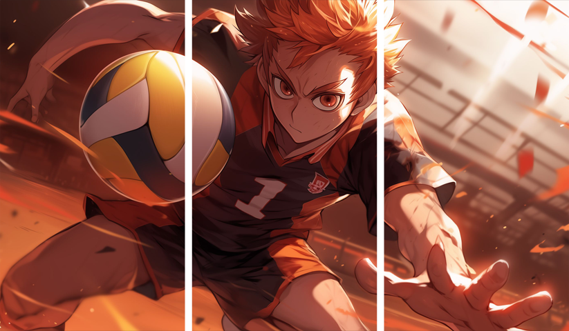 Haikyuu! – 3 Panels – Multiple Sizes | Home Decor
