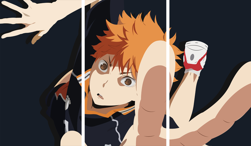 لوحة Haikyuu! – ثلاثة قطع – برشة أحجام | ديكور دارك