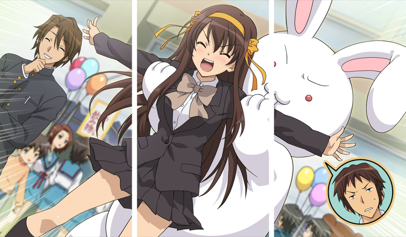 لوحة Haruhi Suzumiya – ثلاثة قطع – برشة أحجام | ديكور دارك