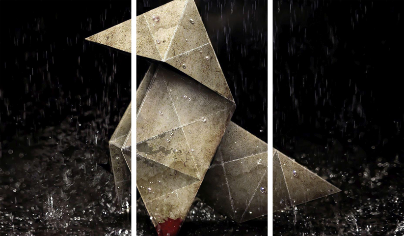 لوحة Heavy Rain – ثلاثة قطع – برشة أحجام | ديكور دارك