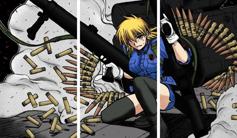 لوحة Hellsing Ultimate – ثلاثة قطع – برشة أحجام | ديكور دارك