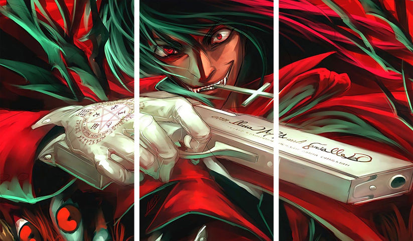 لوحة Hellsing Ultimate – ثلاثة قطع – برشة أحجام | ديكور دارك
