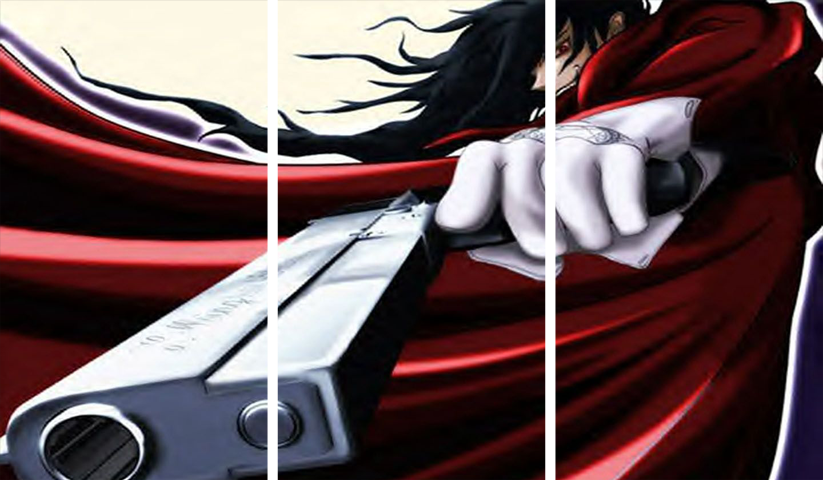 لوحة Hellsing Ultimate – ثلاثة قطع – برشة أحجام | ديكور دارك