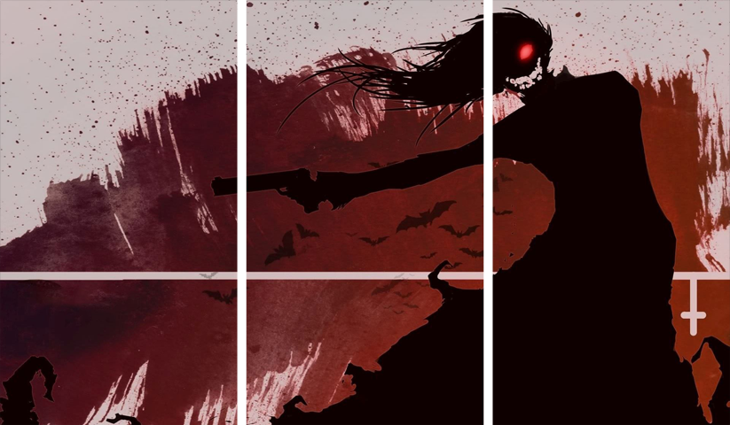 لوحة Hellsing Ultimate – ثلاثة قطع – برشة أحجام | ديكور دارك