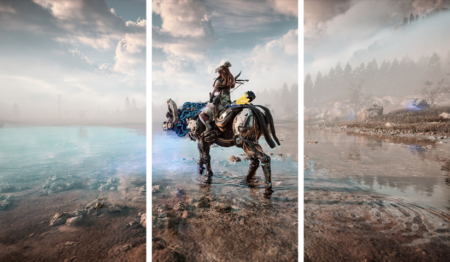 لوحة Horizon Zero Dawn – ثلاثة قطع – برشة أحجام | ديكور دارك