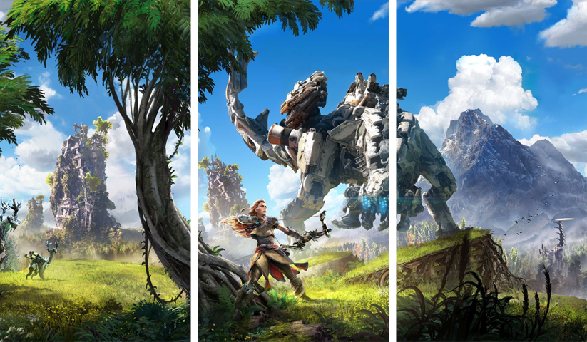 Horizon Zero Dawn – 3 Panels – Multiple Sizes | Home Decor