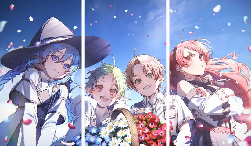 لوحة Jobless Reincarnation – ثلاثة قطع – برشة أحجام | ديكور دارك