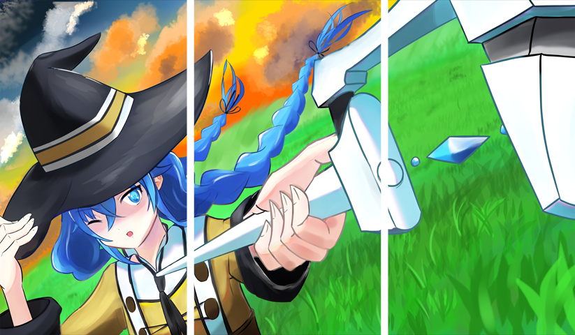 لوحة Jobless Reincarnation – ثلاثة قطع – برشة أحجام | ديكور دارك