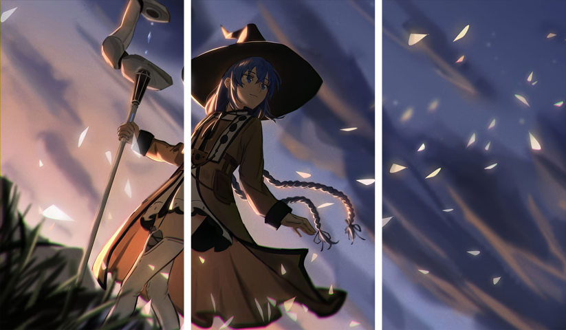 لوحة Jobless Reincarnation – ثلاثة قطع – برشة أحجام | ديكور دارك