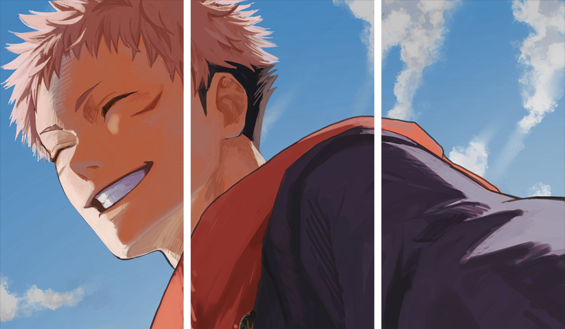 لوحة Jujutsu Kaisen – ثلاثة قطع – برشة أحجام | ديكور دارك