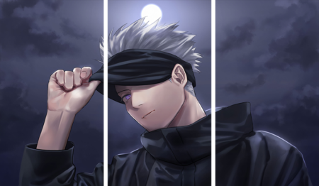 لوحة Jujutsu Kaisen – ثلاثة قطع – برشة أحجام | ديكور دارك