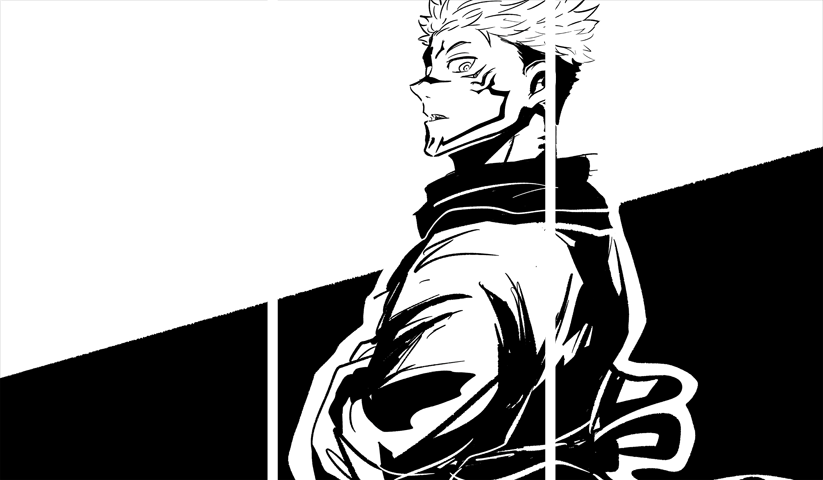 لوحة Jujutsu Kaisen – ثلاثة قطع – برشة أحجام | ديكور دارك