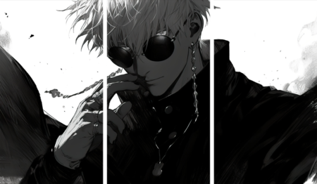 لوحة Jujutsu Kaisen – ثلاثة قطع – برشة أحجام | ديكور دارك