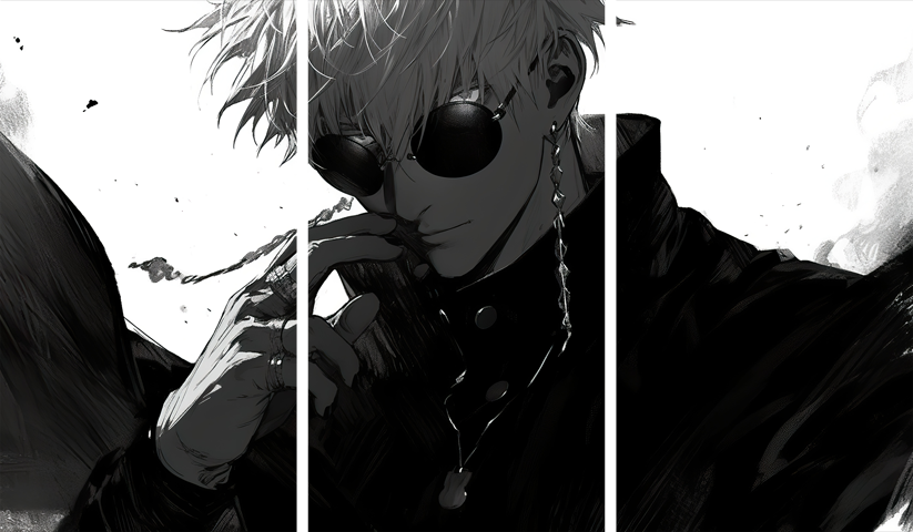 لوحة Jujutsu Kaisen – ثلاثة قطع – برشة أحجام | ديكور دارك