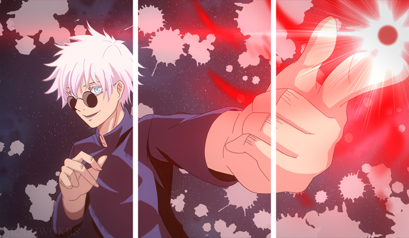 لوحة Jujutsu Kaisen – ثلاثة قطع – برشة أحجام | ديكور دارك