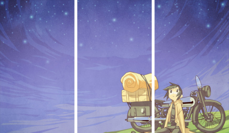 لوحة Kino’s Journey – ثلاثة قطع – برشة أحجام | ديكور دارك