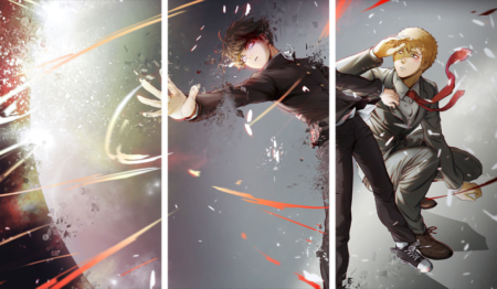 Mob Psycho 100 – 3 Panels – Multiple Sizes | Home Decor