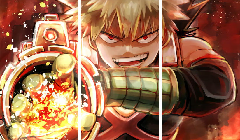 لوحة My Hero Academia – ثلاثة قطع – برشة أحجام | ديكور دارك