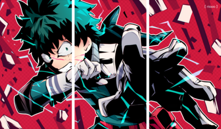 لوحة My Hero Academia – ثلاثة قطع – برشة أحجام | ديكور دارك