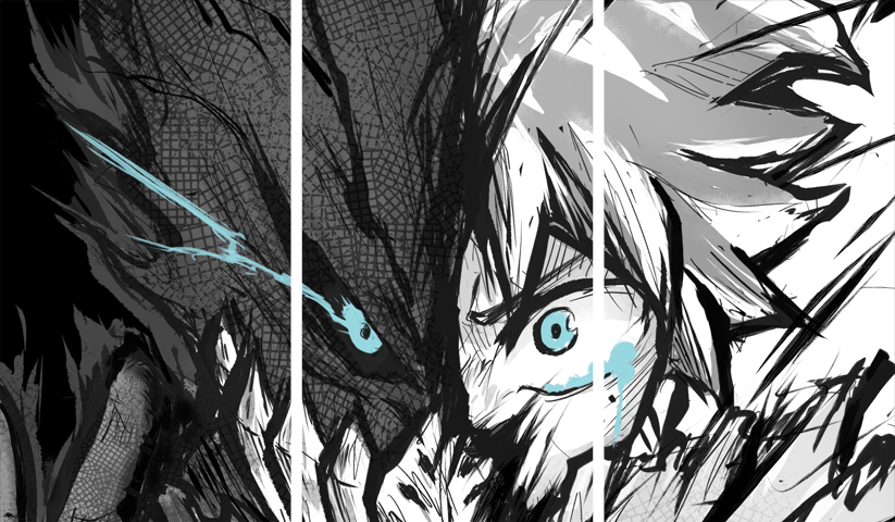 لوحة My Hero Academia – ثلاثة قطع – برشة أحجام | ديكور دارك