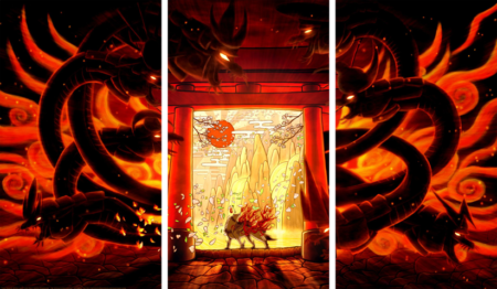 Okami – 3 Panels – Multiple Sizes | Home Decor