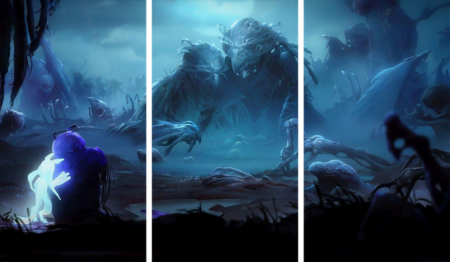 لوحة Ori and the Will of the Wisps – ثلاثة قطع – برشة أحجام | ديكور دارك