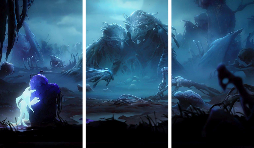 Ori and the Will of the Wisps – 3 Panels – Multiple Sizes | Home Decor