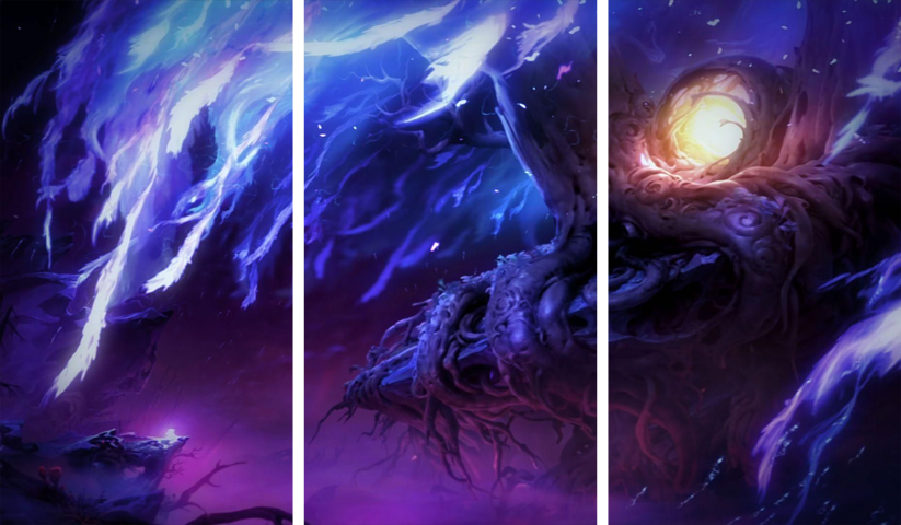 Ori and the Will of the Wisps – 3 Panels – Multiple Sizes | Home Decor