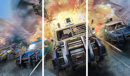 PUBG – 3 Panels – Multiple Sizes | Home Decor