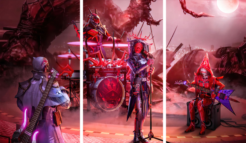 لوحة PUBG – ثلاثة قطع – برشة أحجام | ديكور دارك