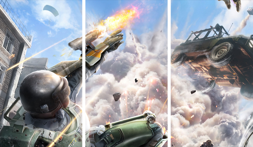 PUBG – 3 Panels – Multiple Sizes | Home Decor