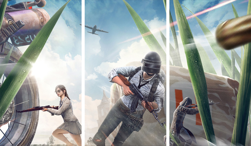 PUBG – 3 Panels – Multiple Sizes | Home Decor