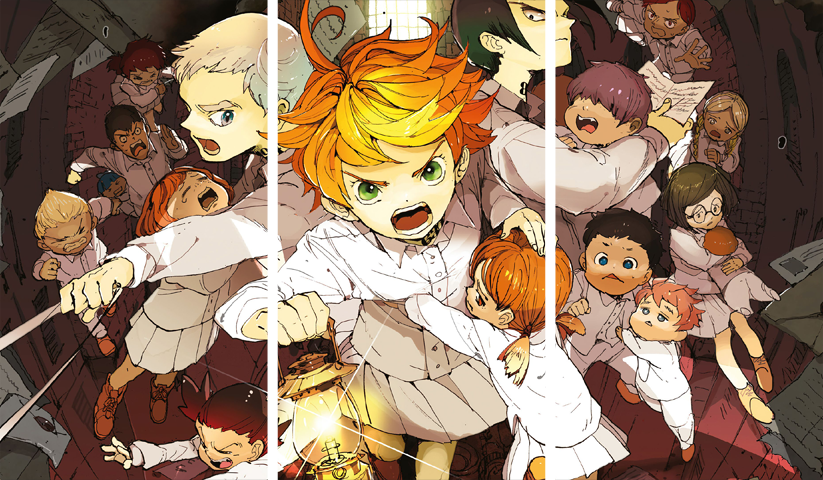 لوحة Promised Neverland – ثلاثة قطع – برشة أحجام | ديكور دارك