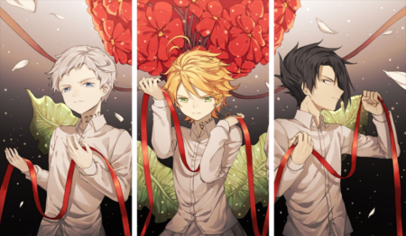 Promised Neverland – 3 Panneaux – Plusieurs Tailles | Décoration Maison