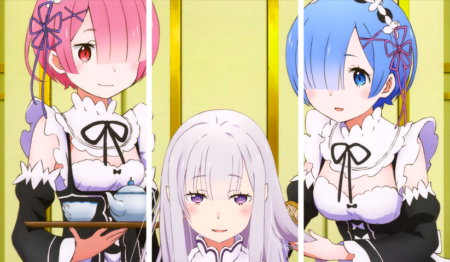 لوحة Re Zero – ثلاثة قطع – برشة أحجام | ديكور دارك