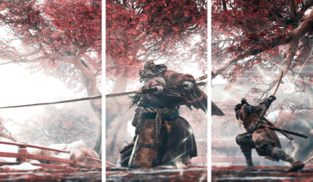 لوحة Sekiro Shadows Die Twice – ثلاثة قطع – برشة أحجام | ديكور دارك