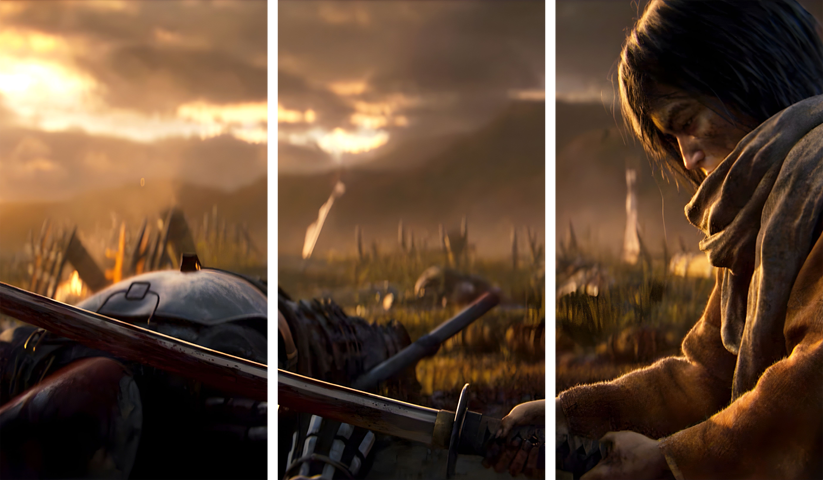 Sekiro Shadows Die Twice – 3 Panneaux – Plusieurs Tailles | Décoration Maison
