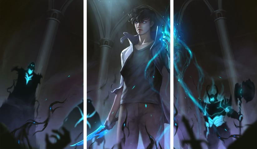 Solo Leveling – 3 Panels – Multiple Sizes | Home Decor