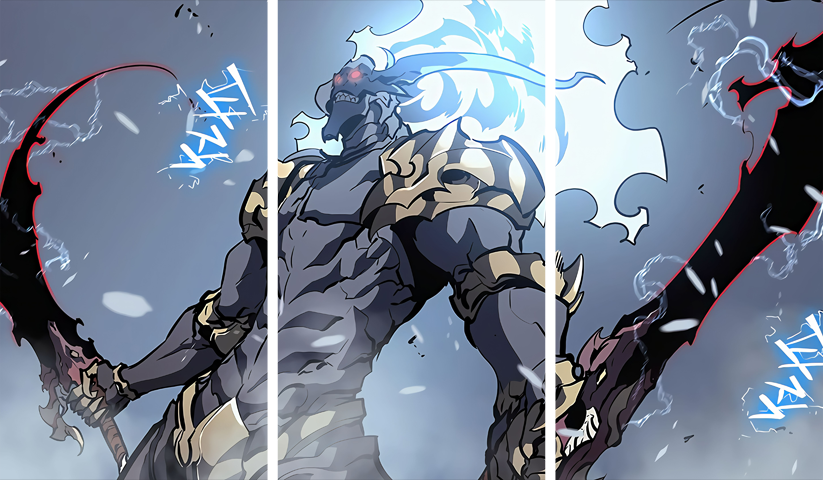 Solo Leveling – 3 Panneaux – Plusieurs Tailles | Décoration Maison