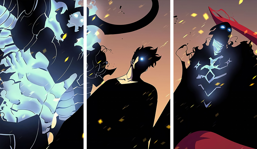 Solo Leveling – 3 Panneaux – Plusieurs Tailles | Décoration Maison