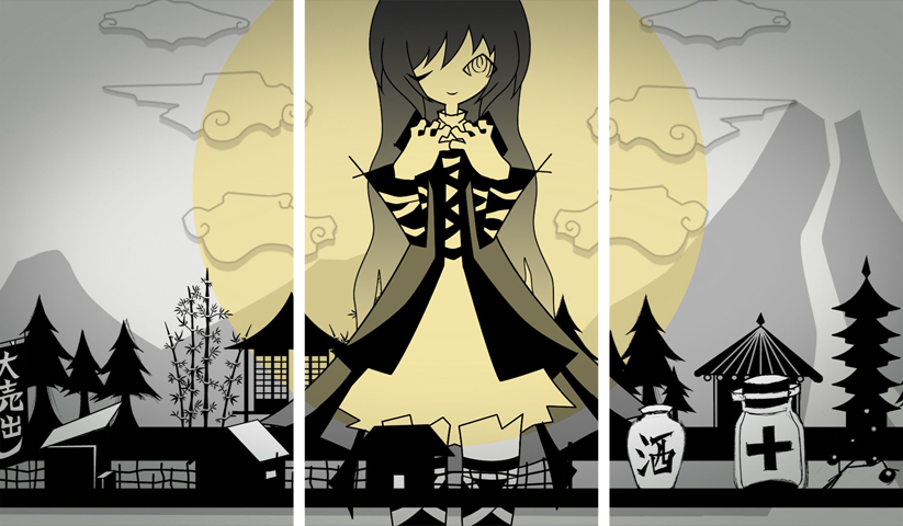 لوحة The Monogatari Series – ثلاثة قطع – برشة أحجام | ديكور دارك