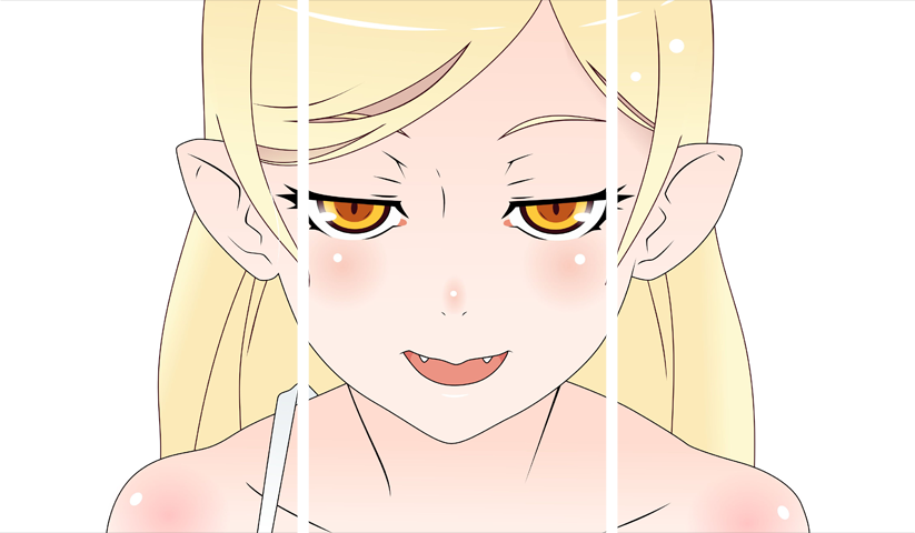 لوحة The Monogatari Series – ثلاثة قطع – برشة أحجام | ديكور دارك